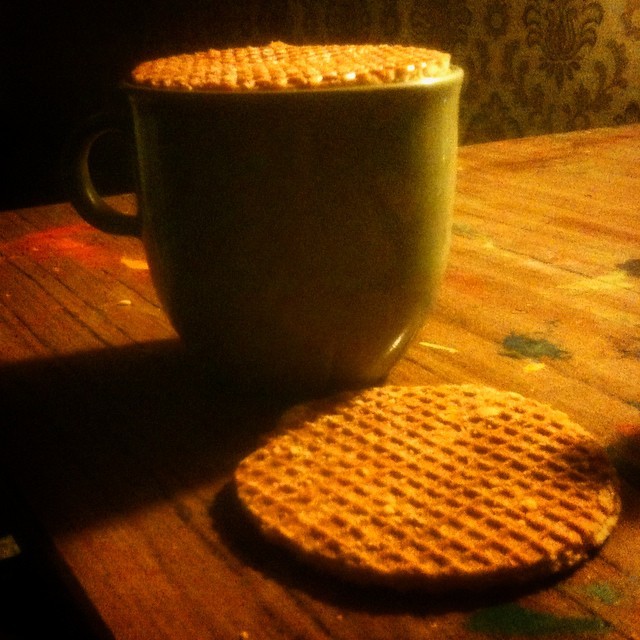 Happy Sinterklaas. Stroopwafel and Hot Chocolate