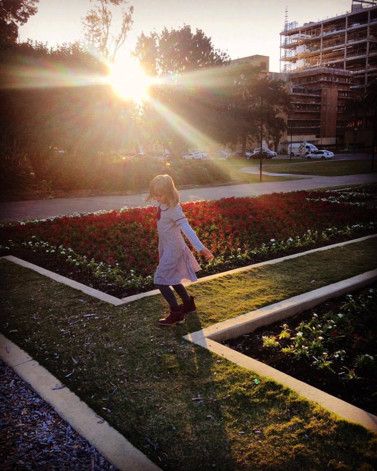 Dancing in the flowers